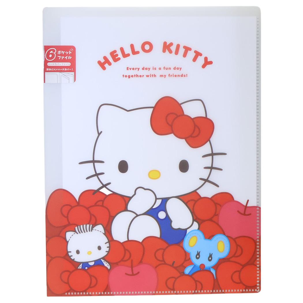 サンリオキャラクターズ ポケットファイル 6Pファイル A4 うもれっコ ハローキティ Sanrio