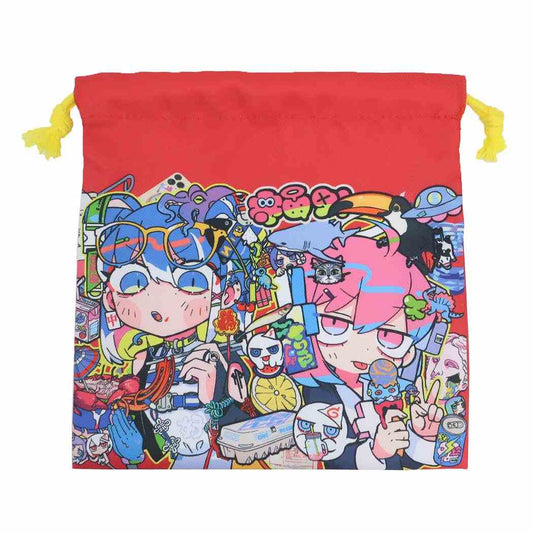 寺田てら 巾着袋 フラット巾着 chroma ティーズファクトリー きんちゃくポーチ 小物入れ かわいい グッズ メール便可 シネマコレクション