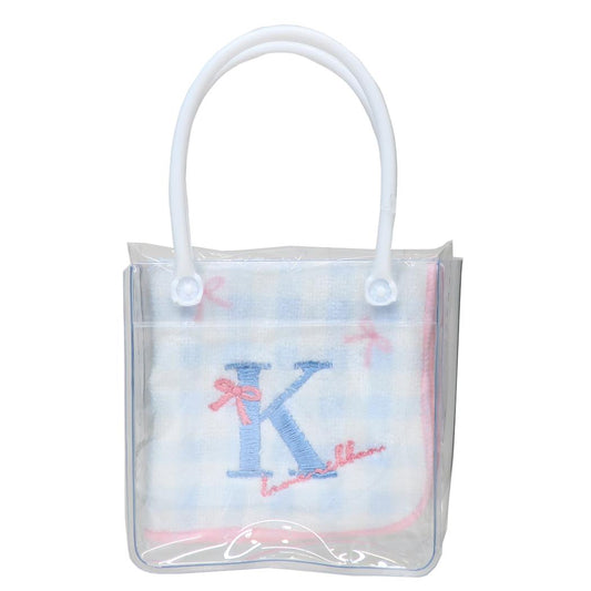 ミニタオル ミニバッグ入りイニシャルタオル K プレゼント かわいい グッズ シネマコレクション