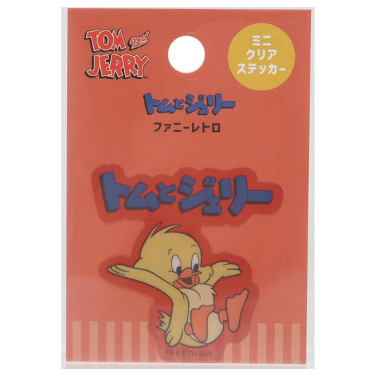 トムとジェリー ダイカットシール ミニクリアステッカー ファニーレトロ AH ワーナーブラザース ティーズファクトリー デコシール キャラクター グッズ メール便可 シネマコレクション