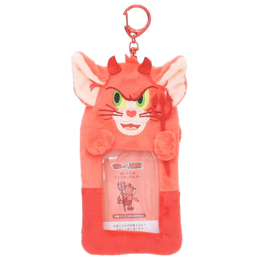 トム＆ジェリー キーリング ぬいぐるみフォトキーホルダー 悪魔トム ワーナーブラザース ティーズファクトリー 推し活 キャラクター グッズ メール便可 シネマコレクション