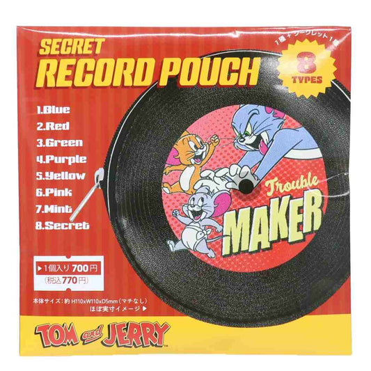 トムとジェリー ミニポーチ シークレットレコードポーチ 全8種の内どれか1個 ワーナーブラザース コレクション雑貨 キャラクター グッズ メール便可 シネマコレクション