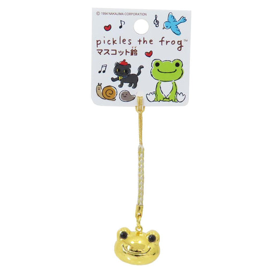 かえるのピクルス マスコットキーホルダー 顔鈴根付 ゴールド 牛久保工芸社 ストラップ キャラクター グッズ メール便可 シネマコレクション