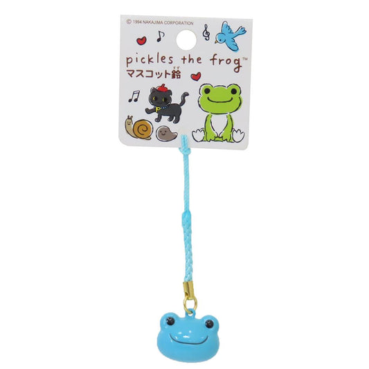 かえるのピクルス マスコットキーホルダー 顔鈴根付 ブルー 牛久保工芸社 ストラップ キャラクター グッズ メール便可 シネマコレクション