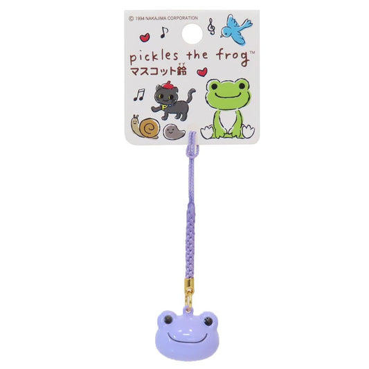 かえるのピクルス マスコットキーホルダー 顔鈴根付 パープル 牛久保工芸社 ストラップ キャラクター グッズ メール便可 シネマコレクション
