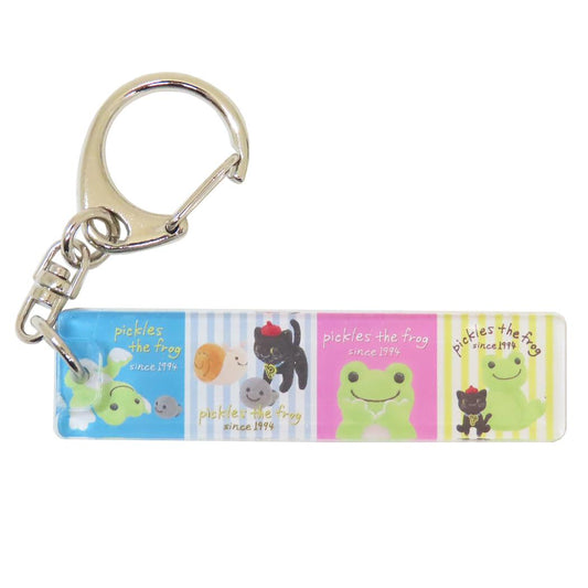 かえるのピクルス キーリング アクリルスティックキーホルダー Puffy Green 牛久保工芸社 アクリルキーホルダー アクキー キャラクター グッズ メール便可 シネマコレクション