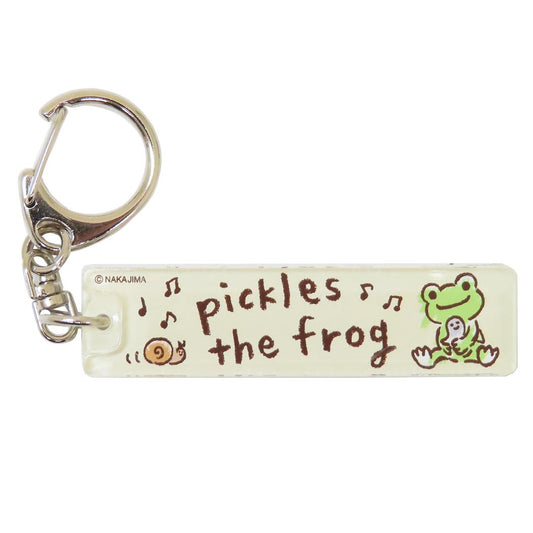 かえるのピクルス キーリング アクリルスティックキーホルダー クレヨンタッチ ピクルス＆ベイビーちゃん 牛久保工芸社 アクリルキーホルダー アクキー キャラクター グッズ メール便可 シネマコレクション