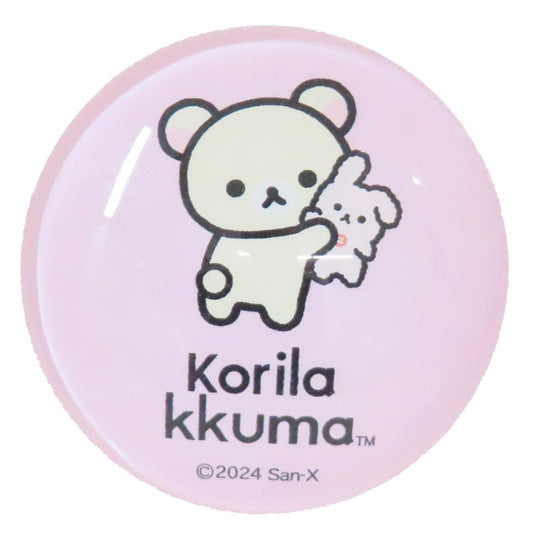 リラックマ 磁石 ガラスマグネット BASIC RILAKKUMA コリラックマとうさぎ サンエックス 牛久保工芸社 冷蔵庫 キッチン キャラクター グッズ メール便可 シネマコレクション