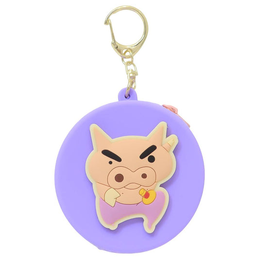 クレヨンしんちゃん ミニポーチ ぷっくりシリコンミニポーチ ぶりざえもん  小物入れ アニメキャラクター グッズ メール便可 シネマコレクション