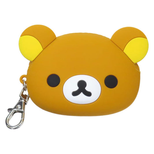 リラックマ ミニポーチ シリコンフェイスポーチ サンエックス ユニック 小物入れ キャラクター グッズ シネマコレクション