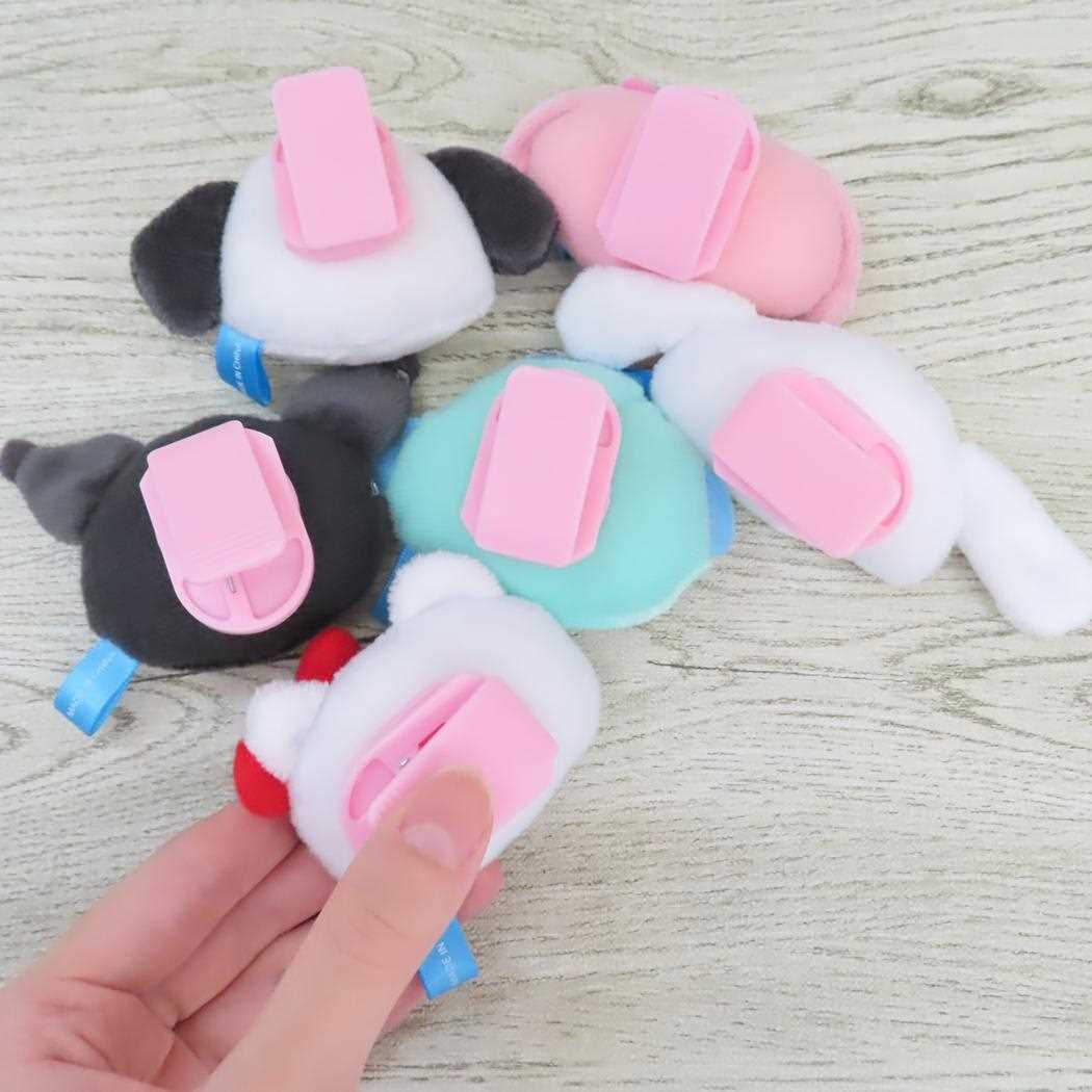 ボンボンドロップシール もじ ポチャッコ1シートつき シャープペン、はさみ、付箋セット