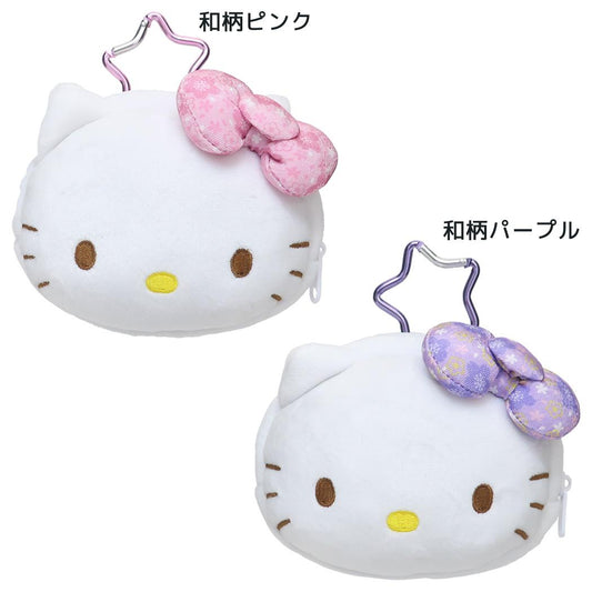 ハローキティ ミニポーチ カラビナ付きフェイスポーチ サンリオ ユニック 小物入れ キャラクター グッズ シネマコレクション