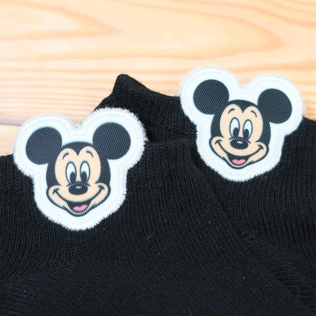 ミッキーマウス 女性用靴下 レディース アンクルソックス 刺繍 ディズニー ウイックス
