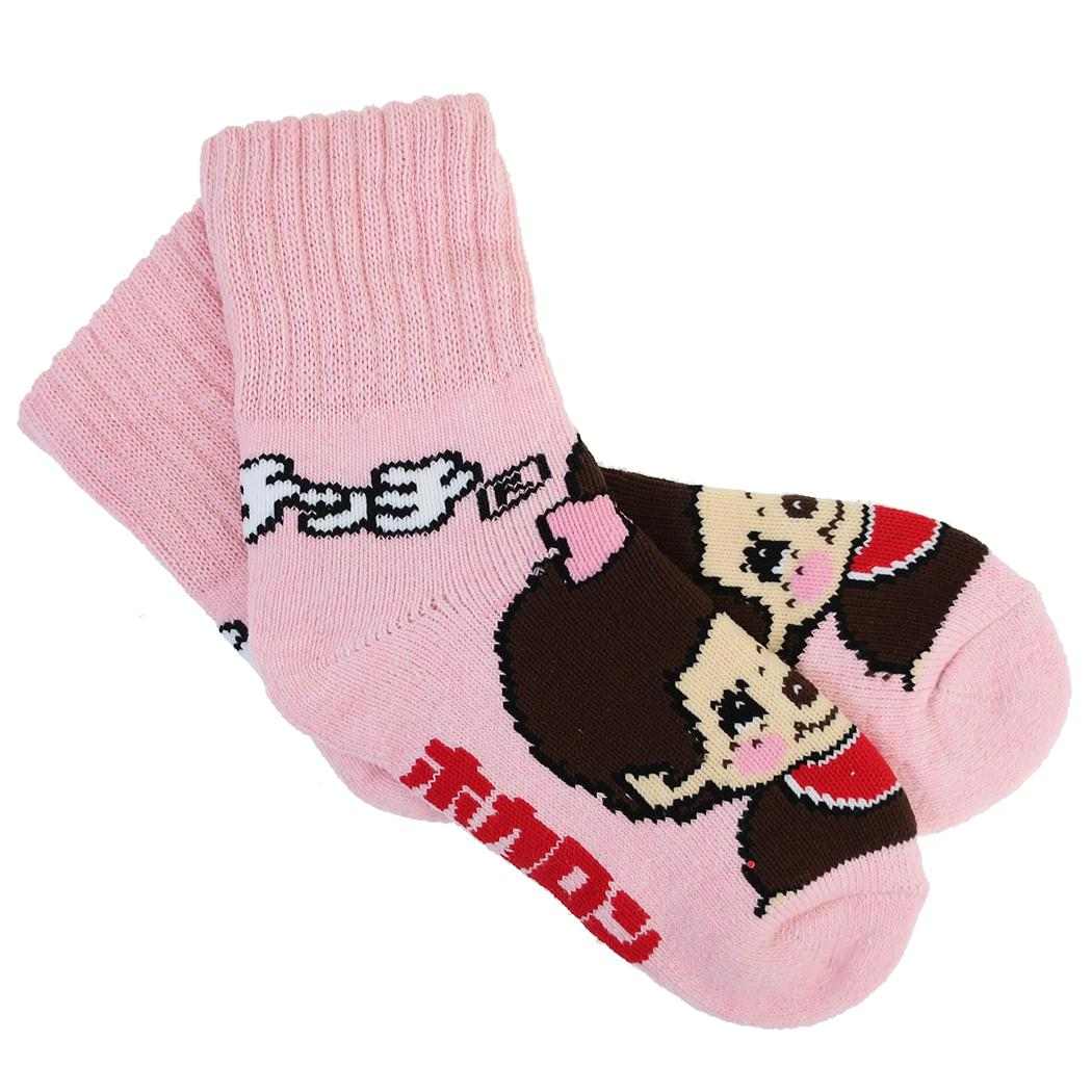 モンチッチ レディース 女性用防寒靴下 履くホカロン ホームロークルー 総パイル ソックス 23-25cm モンチッチちゃん ウイックス
