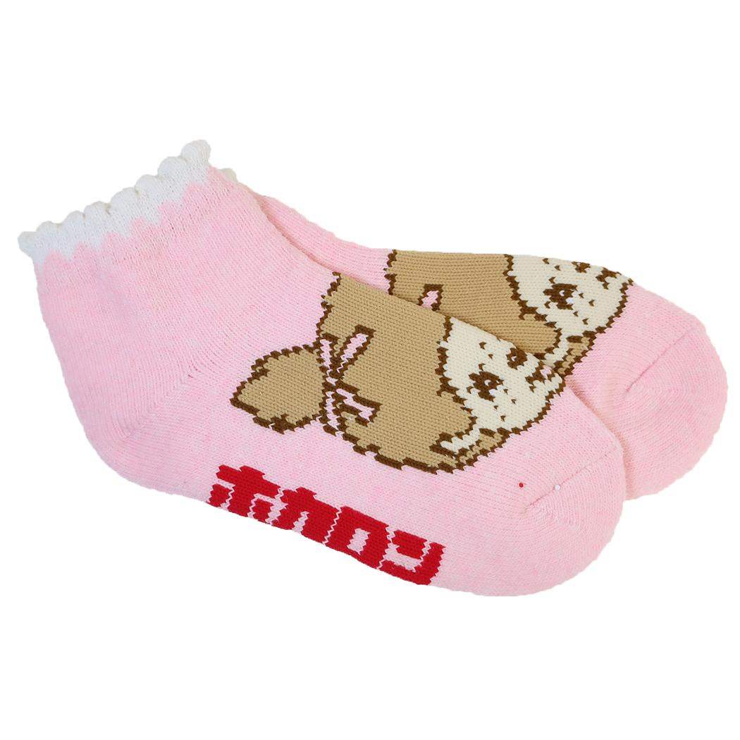 モンチッチ レディース 女性用防寒靴下 履くホカロン 10cm丈 総パイル ソックス 23-25cm モンチッチちゃん ウイックス