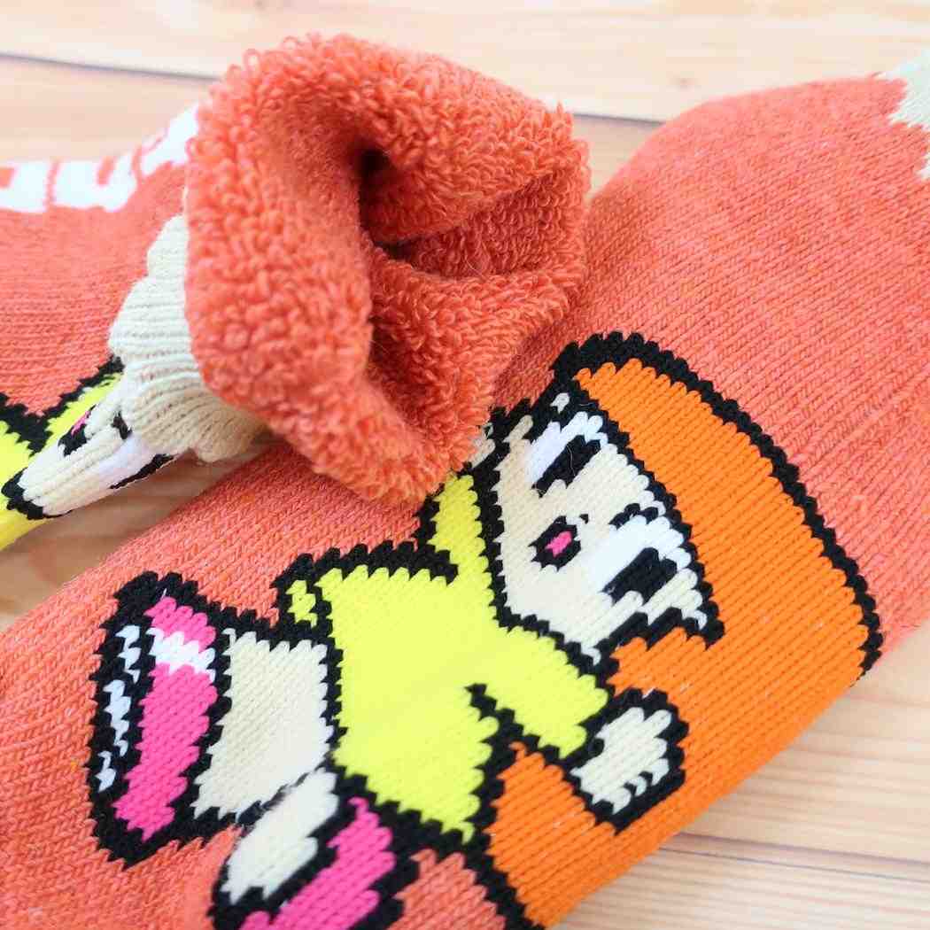 マムアン レディース 女性用防寒靴下 履くホカロン 10cm丈 総パイル ソックス 23-25cm ウイックス