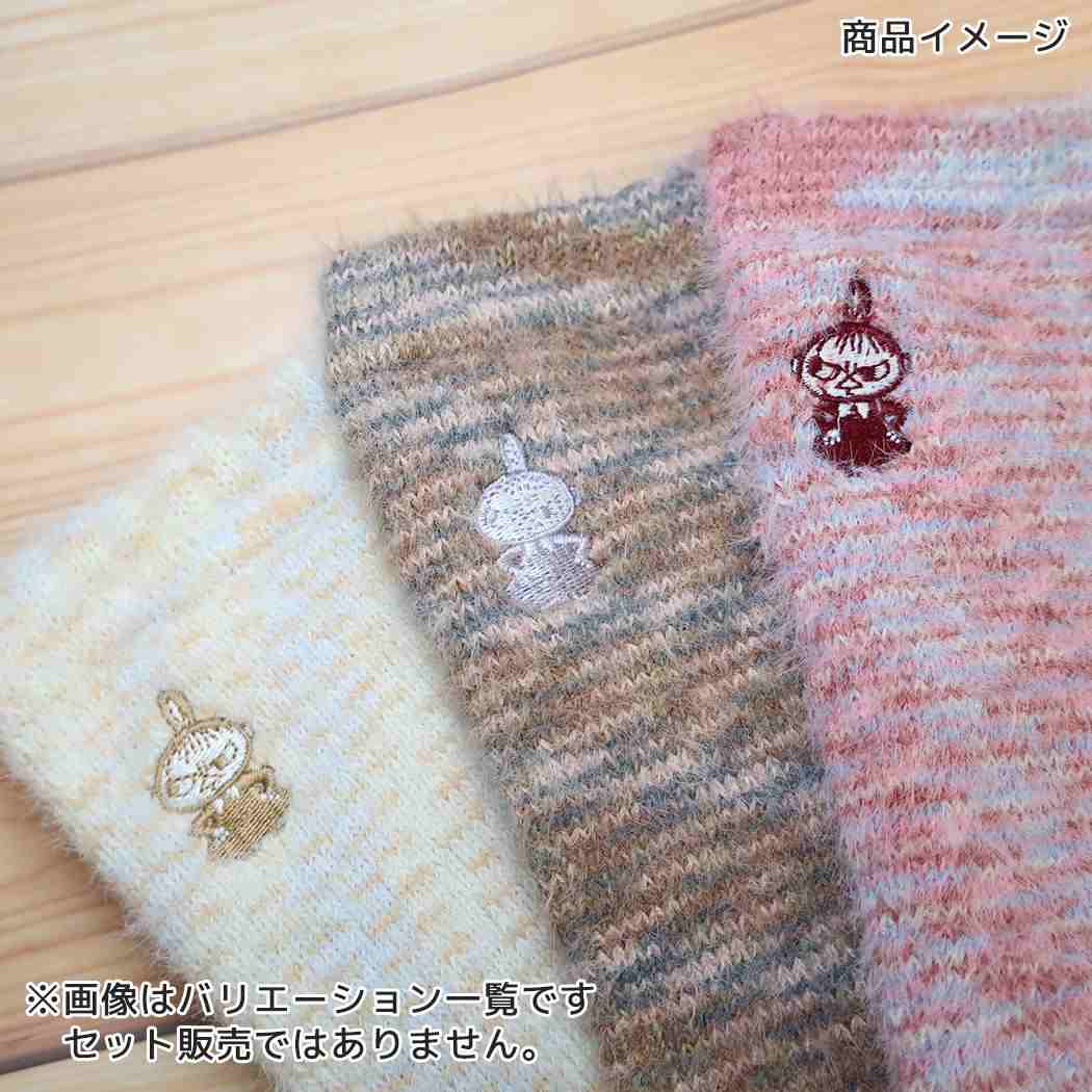 ムーミン アームウォーマー リトルミイ 刺繍 フェザー カスリ アイボリー 北欧 ウイックス