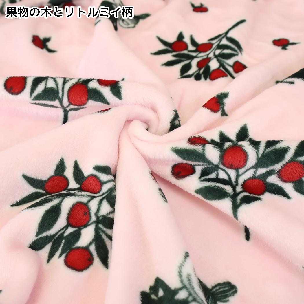ムーミン ホームウェア レディース ポンチョ ショート 果物の木とリトルミイ柄 北欧 ウイックス