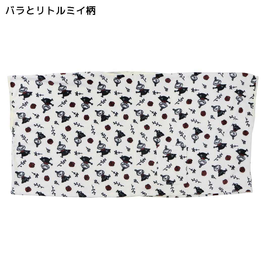 ムーミン ホームウェア レディース ポンチョ ショート バラとリトルミイ柄 北欧 ウイックス