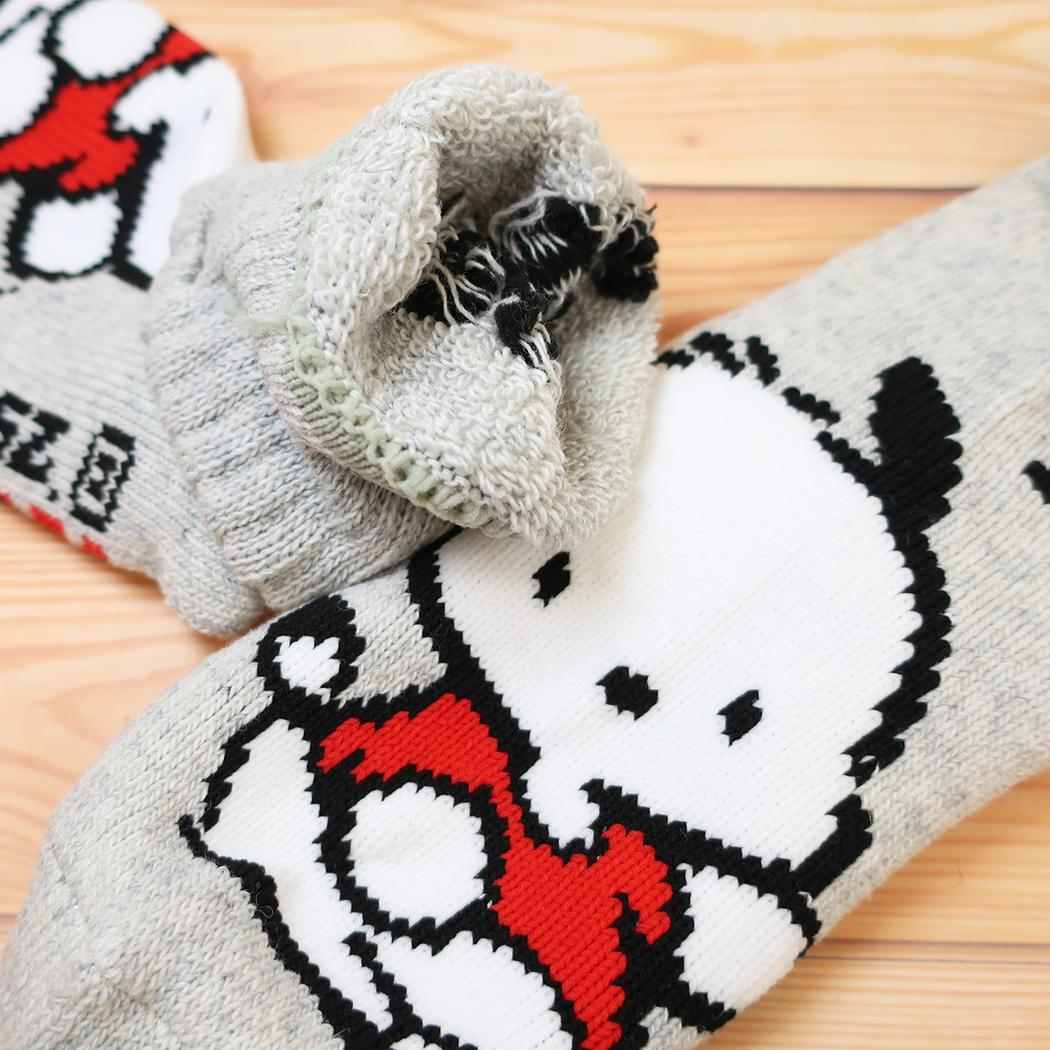 サンリオキャラクターズ レディース 女性用防寒靴下 履くホカロン ホームロークルー 総パイル ソックス 23-25cm ポチャッコ Sanrio ウイックス