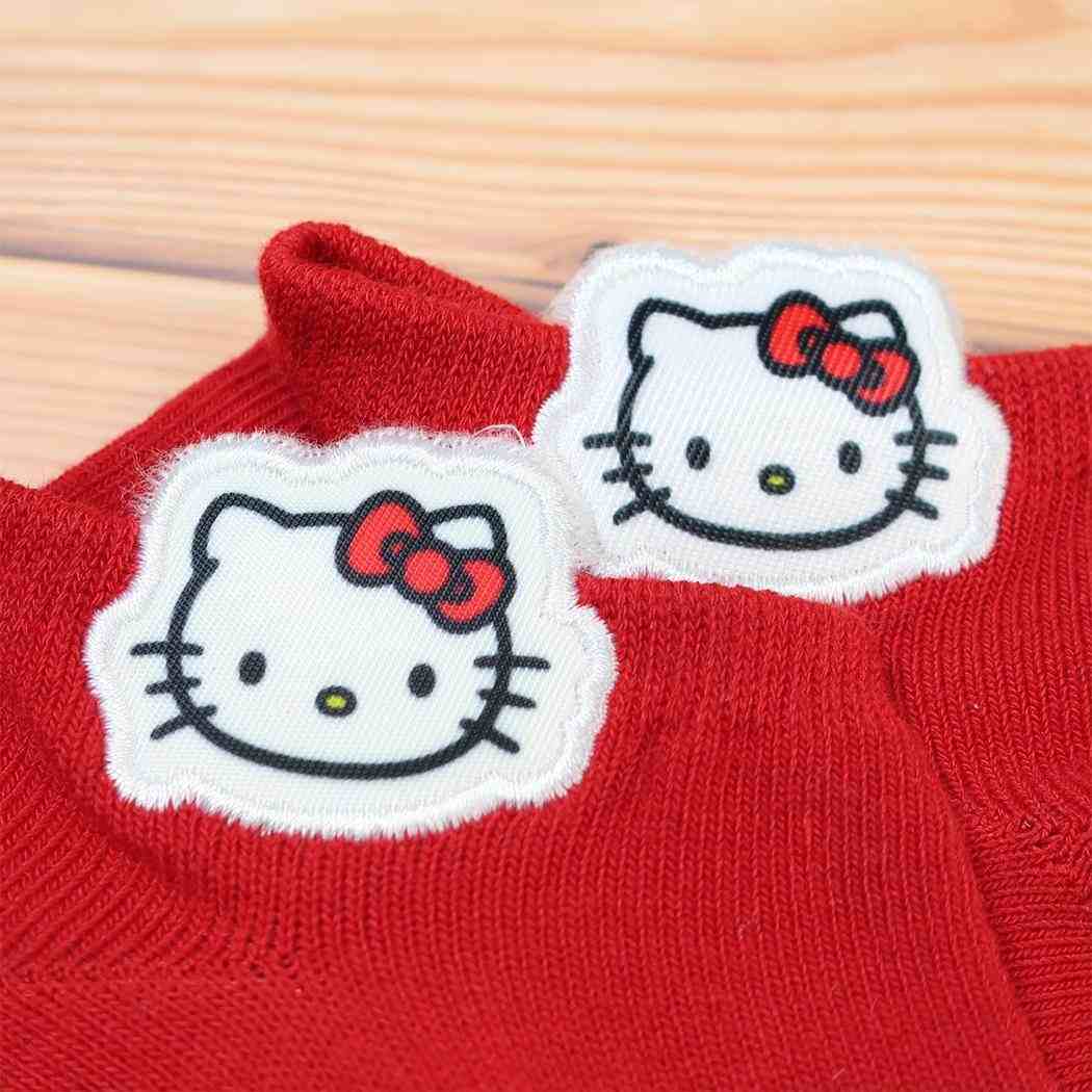 ハローキティ 女性用靴下 レディース アンクルソックス 刺繍 サンリオ ウイックス