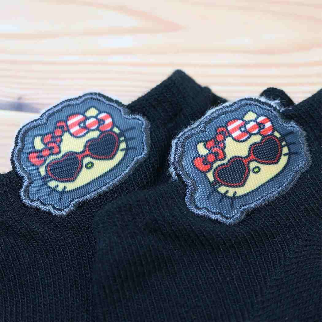 ハローキティ 女性用靴下 レディース アンクルソックス 刺繍 日焼けキティ サンリオ ウイックス