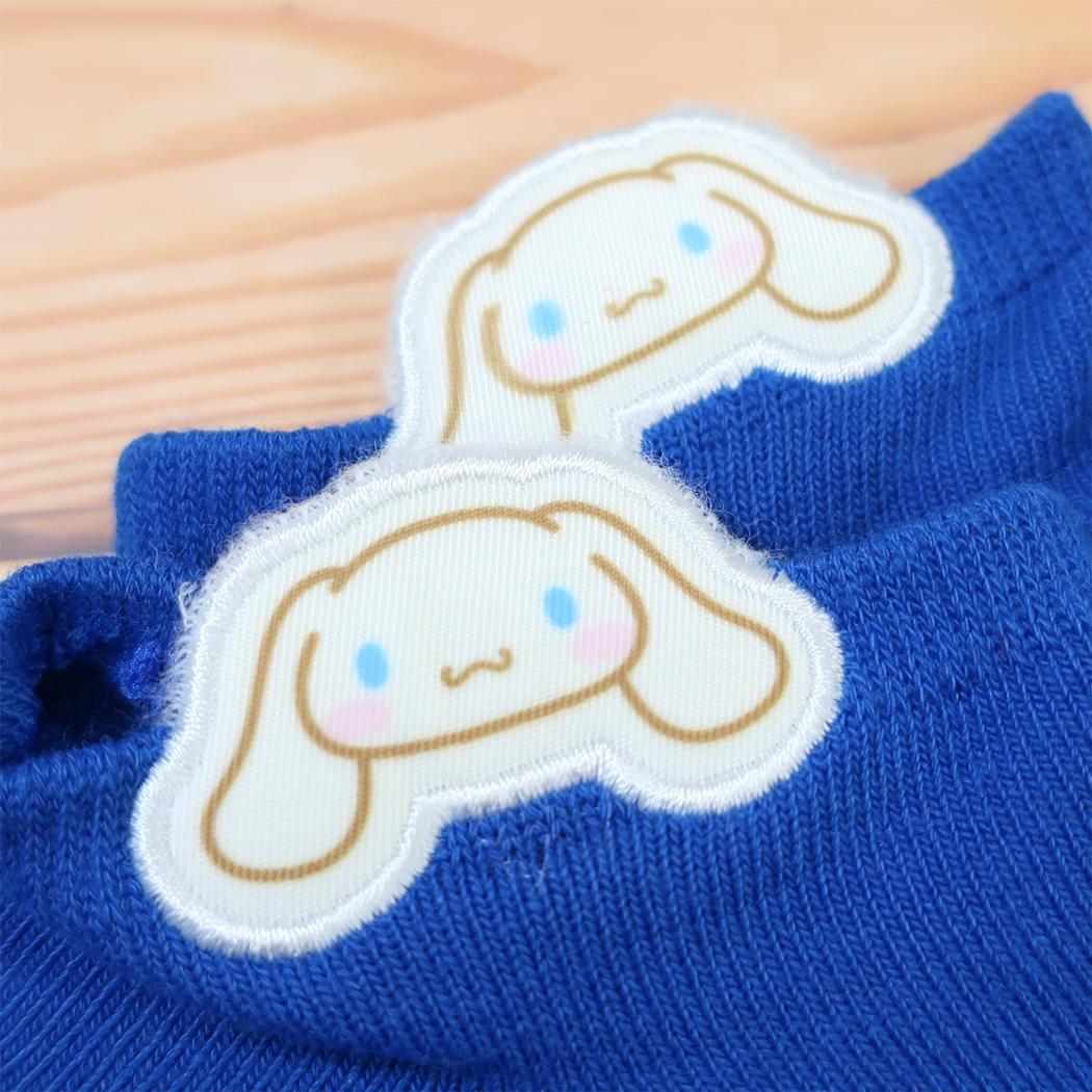 シナモロール 女性用靴下 レディース アンクルソックス 刺繍 サンリオ ウイックス