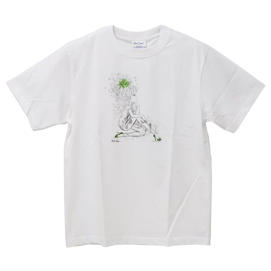 水森亜土 T-SHIRTS ドライクールタッチTシャツ シンガー ホワイト ワタナベ