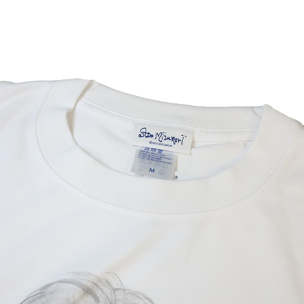 水森亜土 T-SHIRTS ドライクールタッチTシャツ シンガー ホワイト ワタナベ