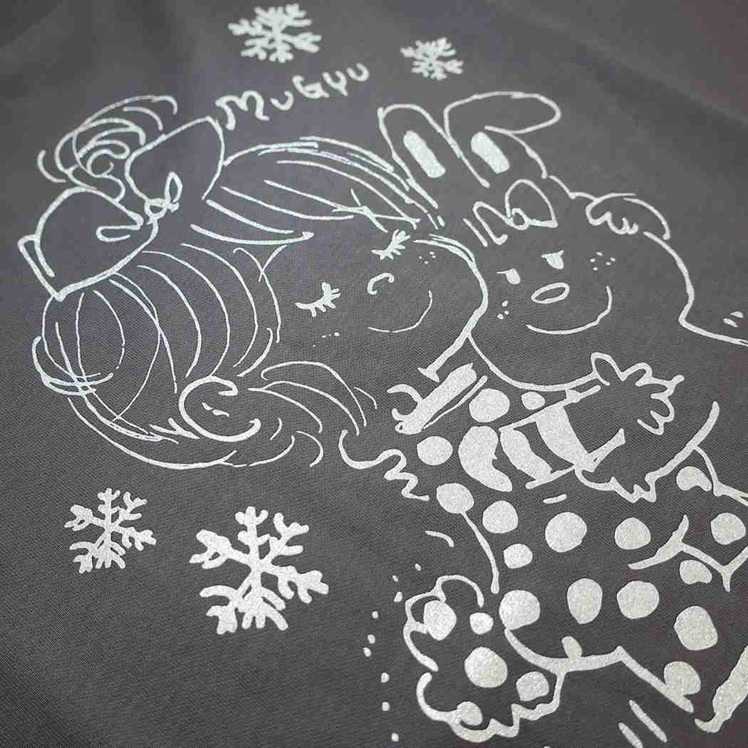 水森亜土 T-SHIRTS ドライクールタッチTシャツ ウサギ セメント ワタナベ