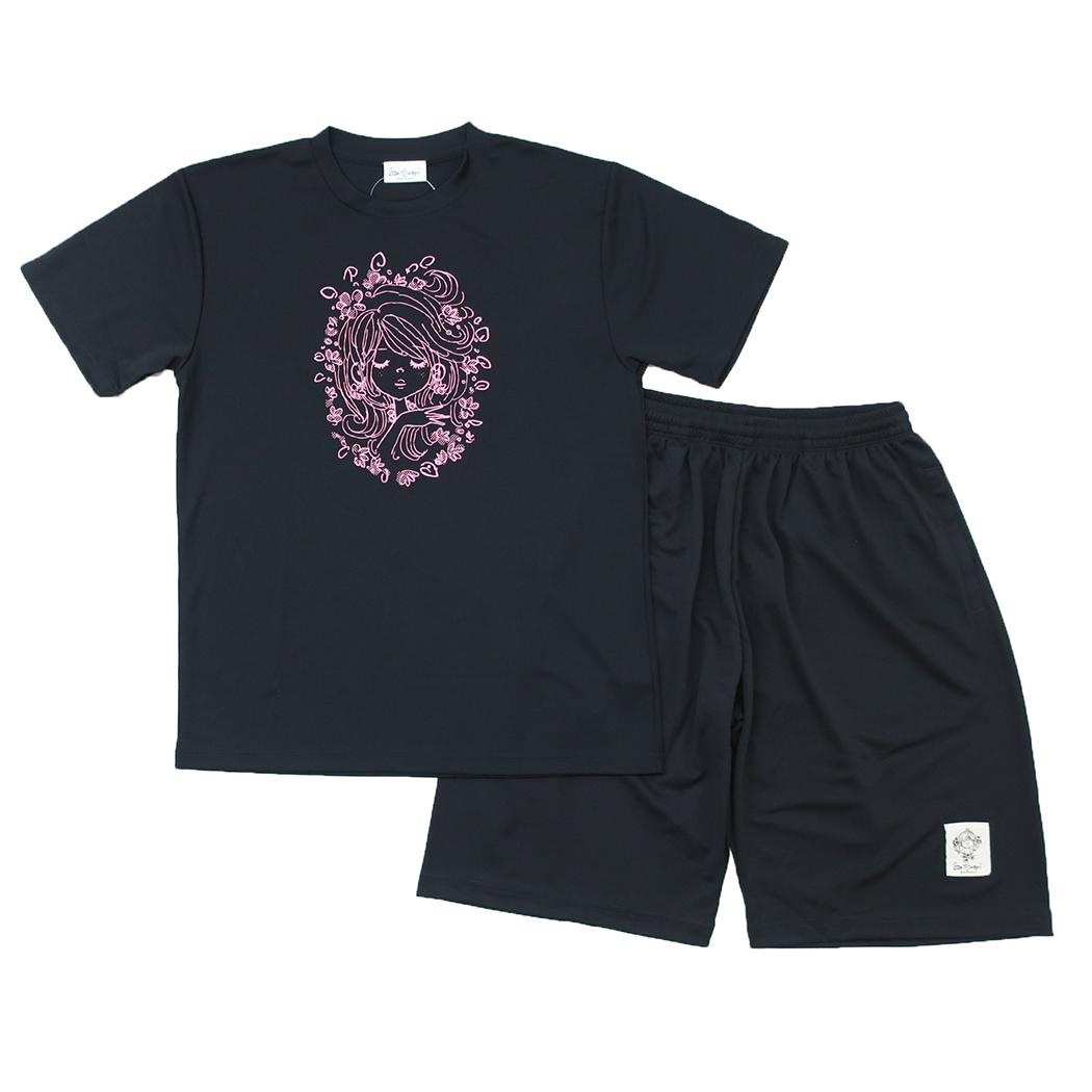 水森亜土 Tシャツ＆ズボン リラックス ドライセットアップ カオハナ ワタナベ