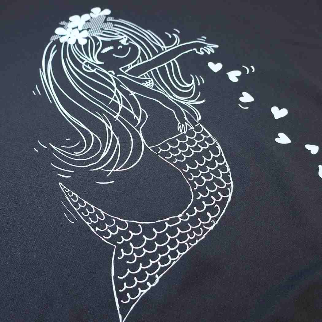 水森亜土 Tシャツ＆ズボン リラックス ドライセットアップ マーメイド ネイビー ワタナベ