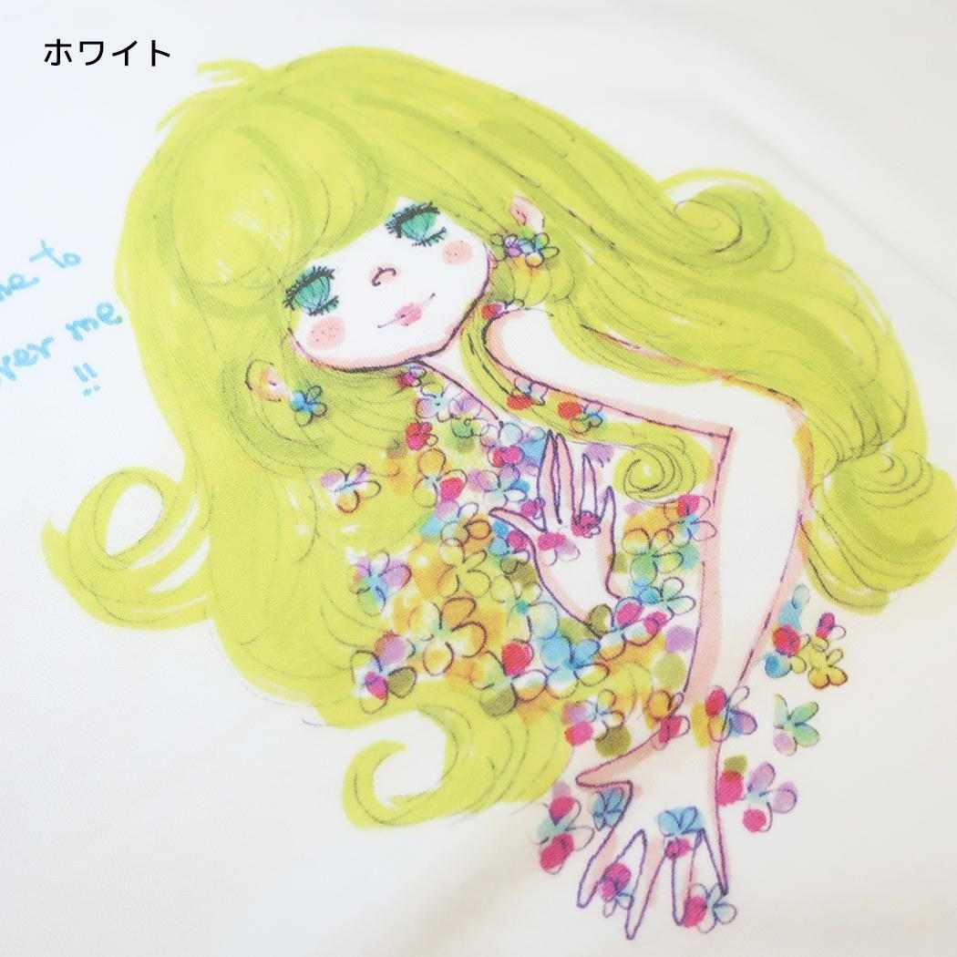 水森亜土 Tシャツ レディース T-SHIRTS サムワン ホワイト ワタナベ