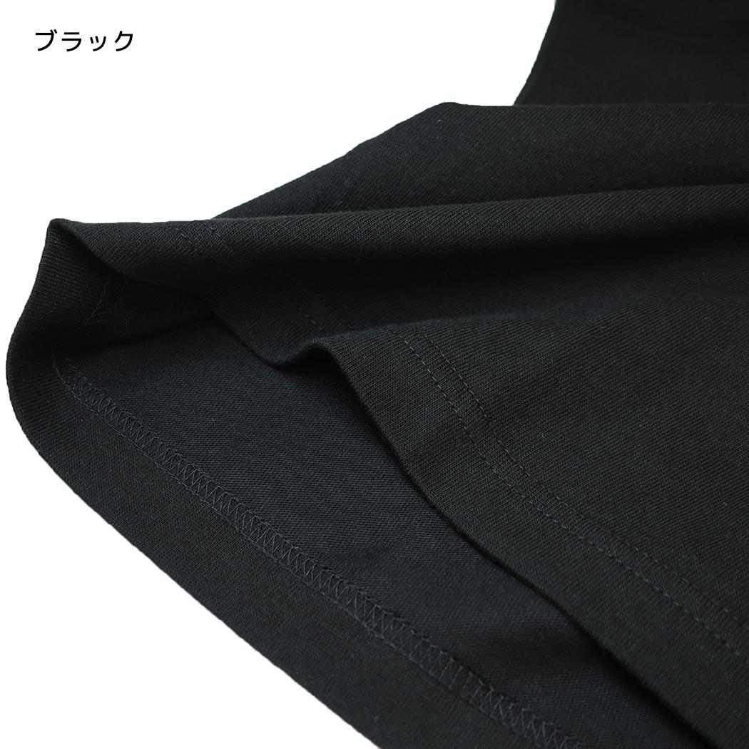 水森亜土 Tシャツ レディース T-SHIRTS フラワー ブラック ワタナベ
