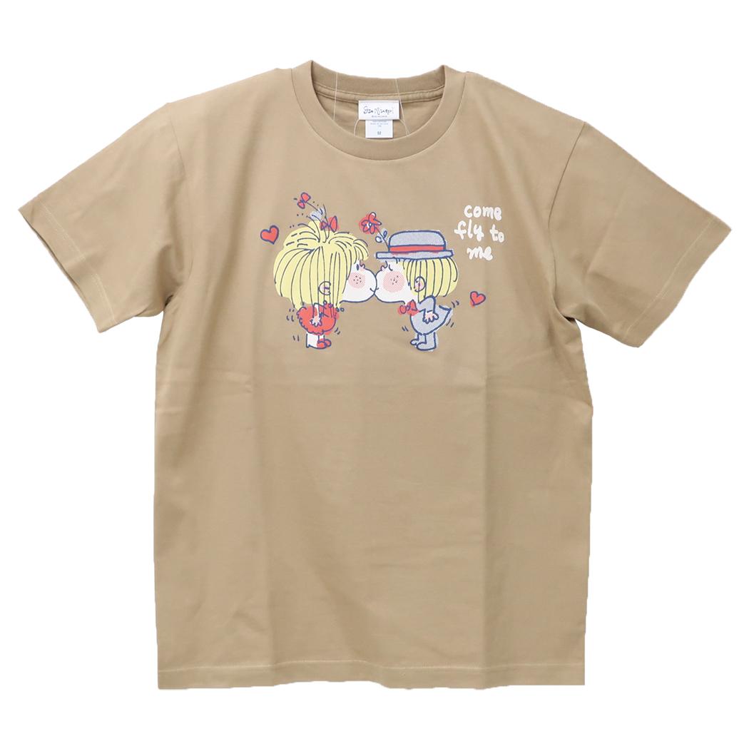 水森亜土 Tシャツ レディース T-SHIRTS キス サファリ ワタナベ