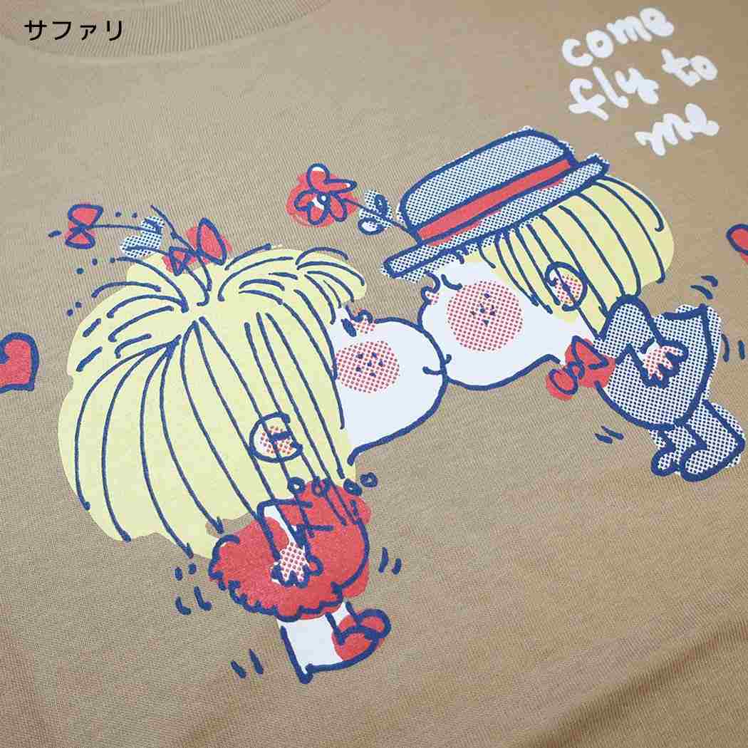 水森亜土 Tシャツ レディース T-SHIRTS キス サファリ ワタナベ
