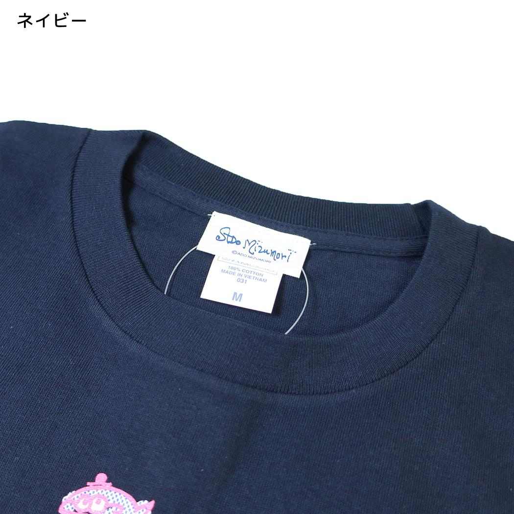 水森亜土 Tシャツ レディース T-SHIRTS ニンギョ ネイビー ワタナベ