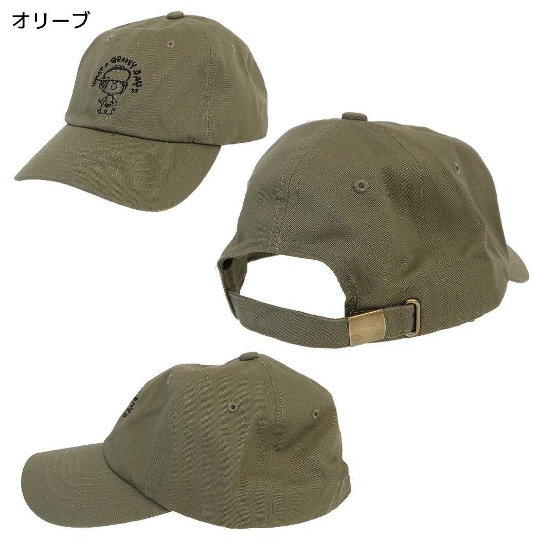 水森亜土 帽子 キャップ オトコノコ オリーブ ワタナベ
