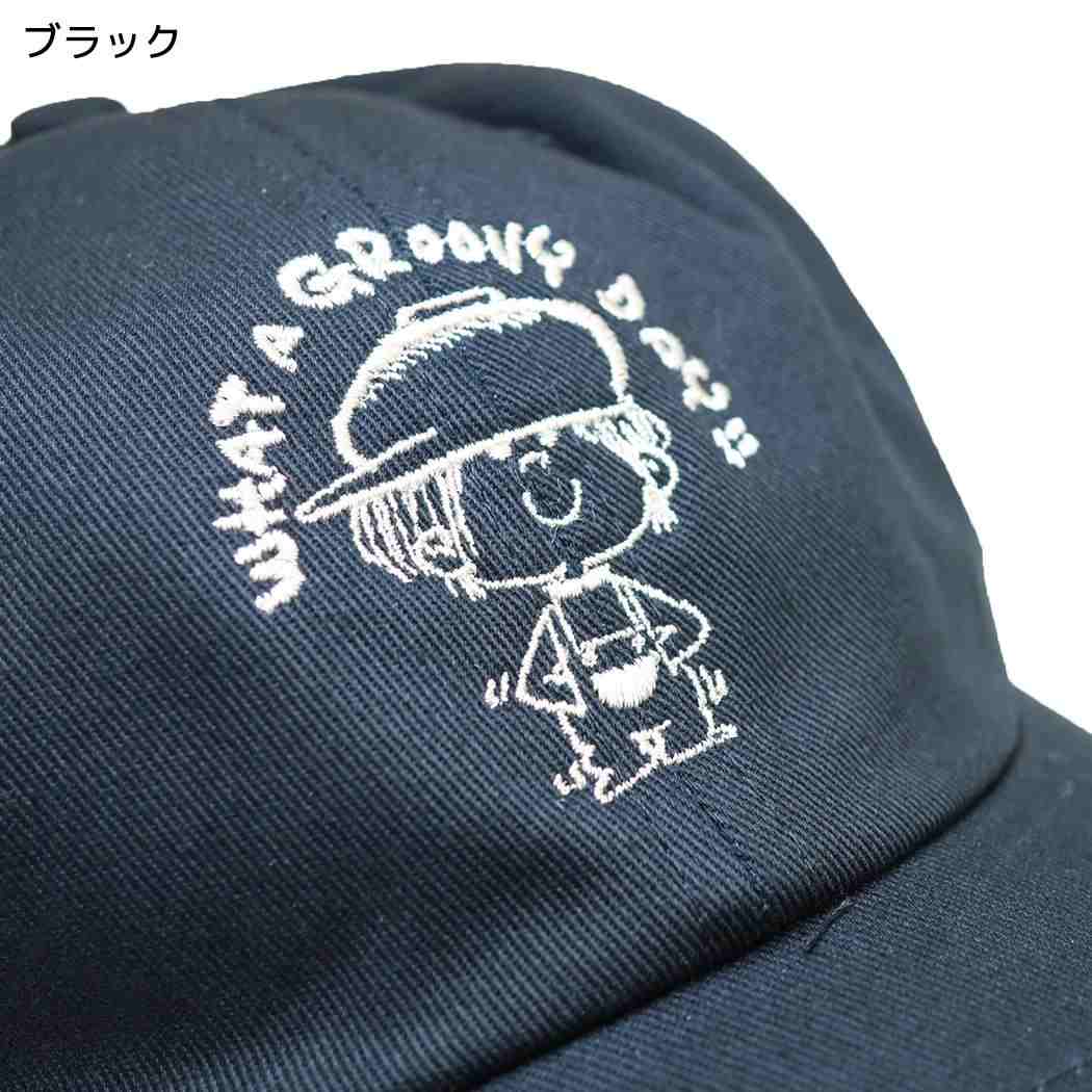 水森亜土 帽子 キャップ オトコノコ ブラック ワタナベ