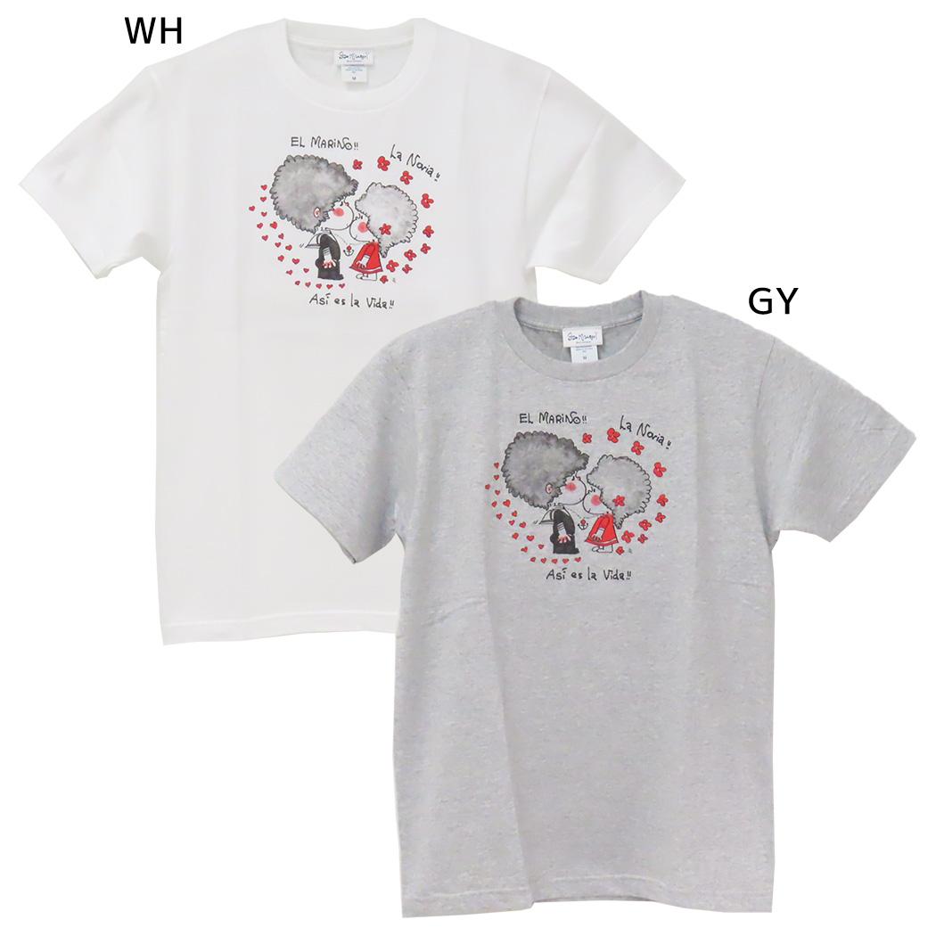 水森亜土 T-SHIRTS Tシャツ マリンカップル ワタナベ ファッション キャラクター グッズ メール便可 シネマコレクション