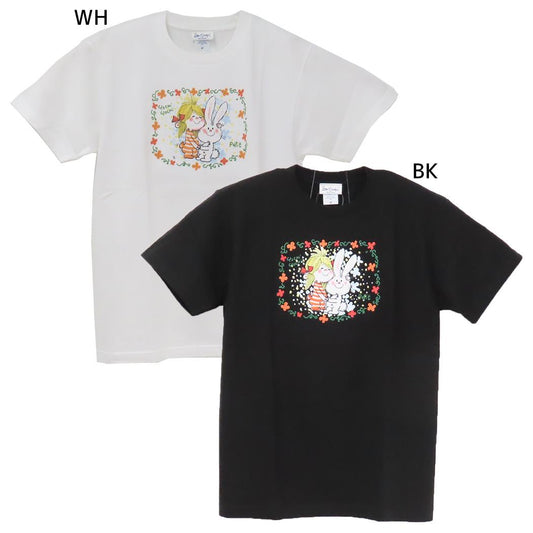 水森亜土 T-SHIRTS Tシャツ ウサギ＆ガール ワタナベ ファッション キャラクター グッズ メール便可 シネマコレクション