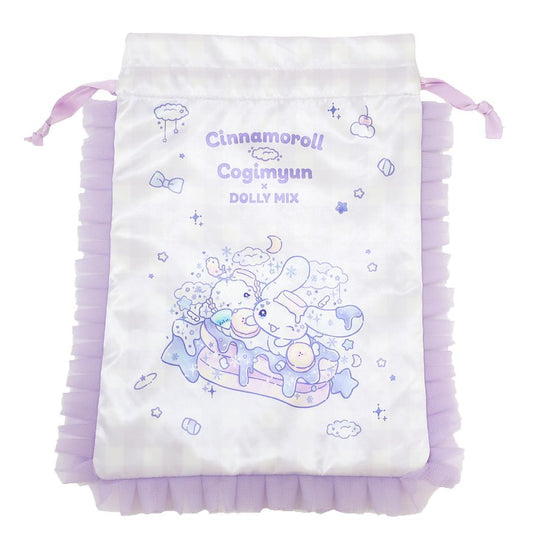 シナモロール こぎみゅんxDOLLY MIX 巾着袋 フリル巾着 PP サンリオ ワタナベ 小物入れ きんちゃくポーチ キャラクター グッズ メール便可 シネマコレクション