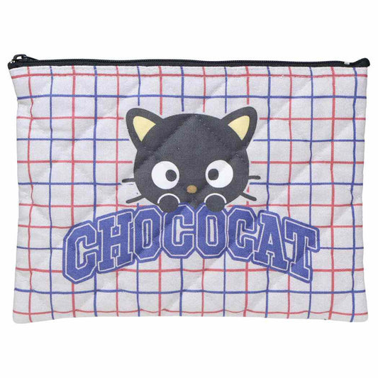 チョコキャット コスメポーチ キルティングポーチ カレッジロゴ サンリオ ワタナベ 小物入れ 化粧ポーチ キャラクター グッズ シネマコレクション