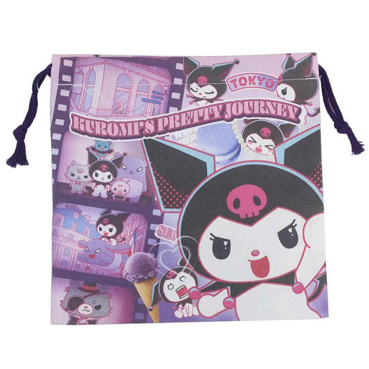 クロミ 巾着袋 巾着 ショートアニメデザイン サンリオ ワタナベ きんちゃくポーチ 小物入れ キャラクター グッズ メール便可 シネマコレクション