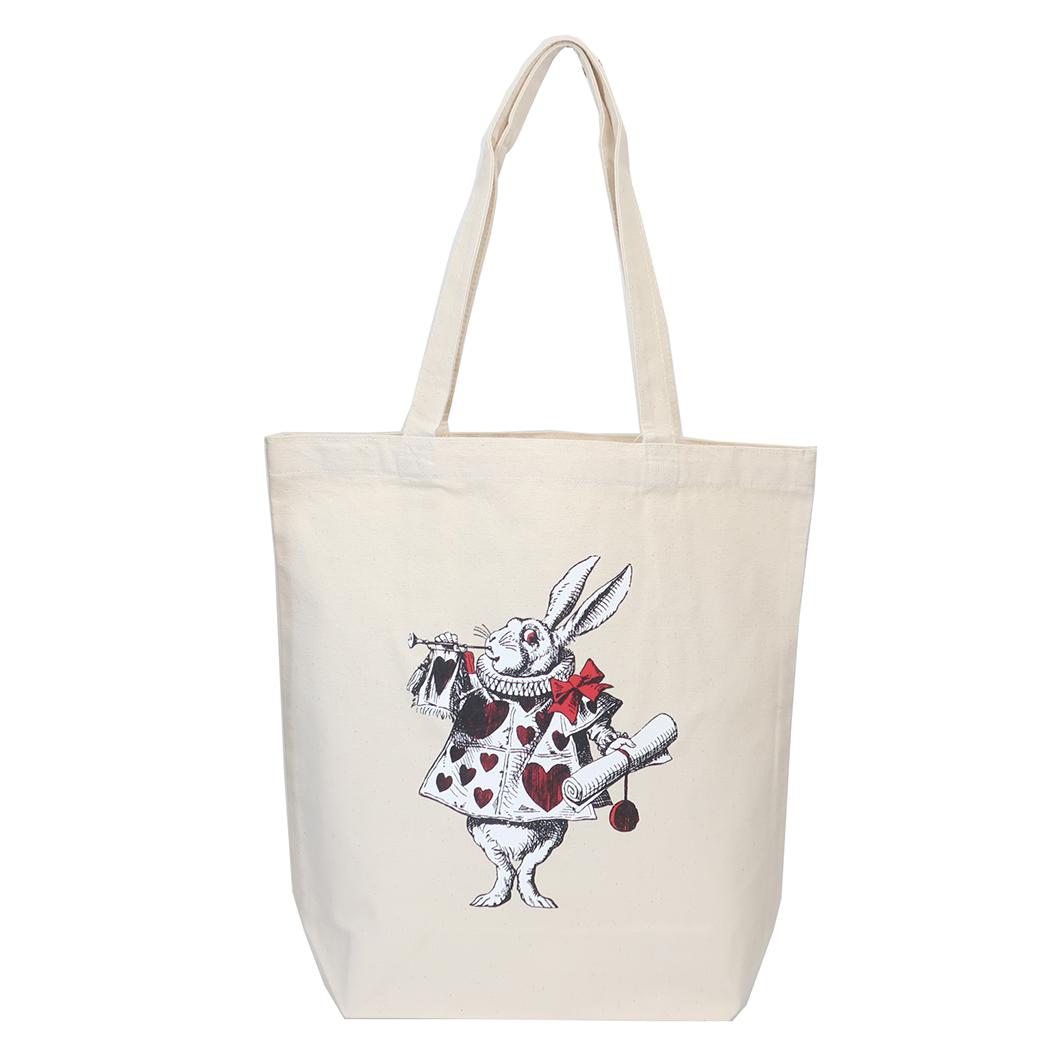 マクミランアリス トートバッグ カラートート 白ウサギ NL ワタナベ 手提げかばん キャラクター グッズ メール便可 シネマコレクション