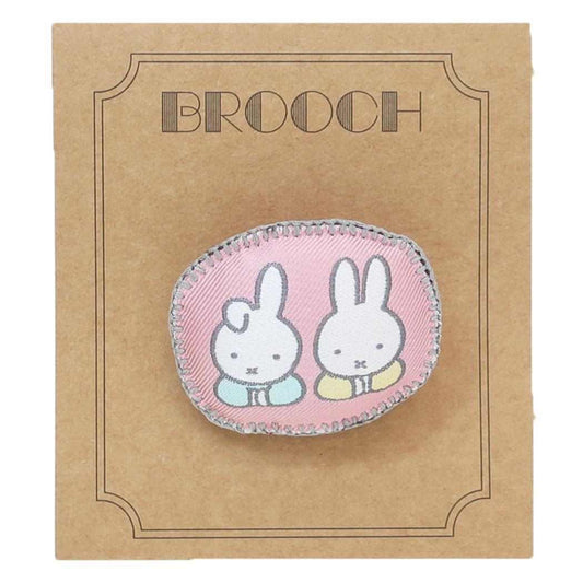 ミッフィー バッジ ジャガード ブローチ フタリ ディックブルーナ ワタナベ コレクション雑貨 絵本キャラクター グッズ メール便可 シネマコレクション