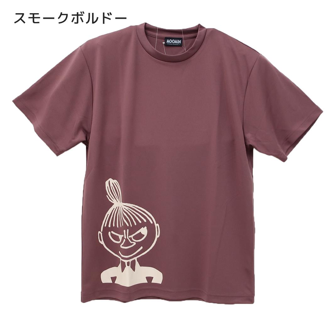 ムーミン Tシャツ リラックスドライ T-SHIRTS リトルミイ スモークボルドー 北欧 ワタナベ
