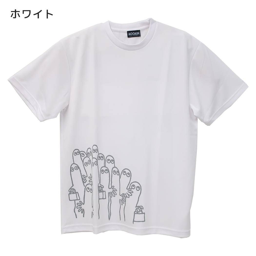ムーミン Tシャツ リラックスドライ T-SHIRTS ニョロニョロ ホワイト 北欧 ワタナベ