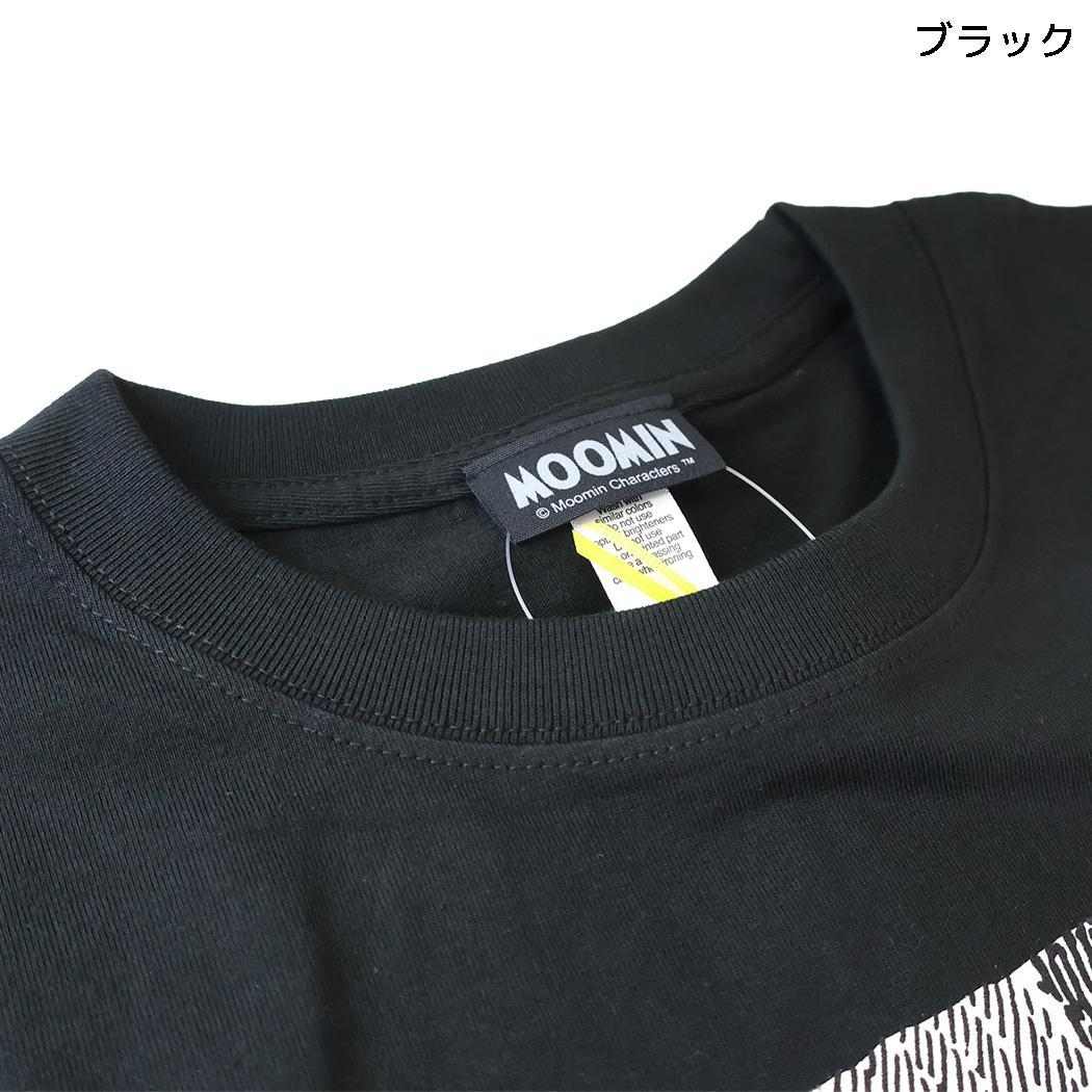 ムーミン T-SHIRTS プレミアムTシャツ 仲間たち スナフキン＆ティーティーウー M ブラック 北欧 ワタナベ