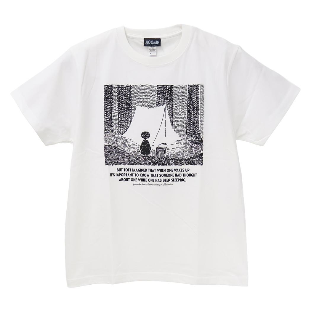 ムーミン T-SHIRTS プレミアムTシャツ 十一月 ホムサ トフト M ホワイト 北欧 ワタナベ